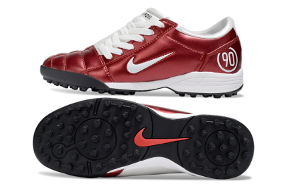 Unisex Nike Total 90 III TF Football Shoes - Red/White/Black