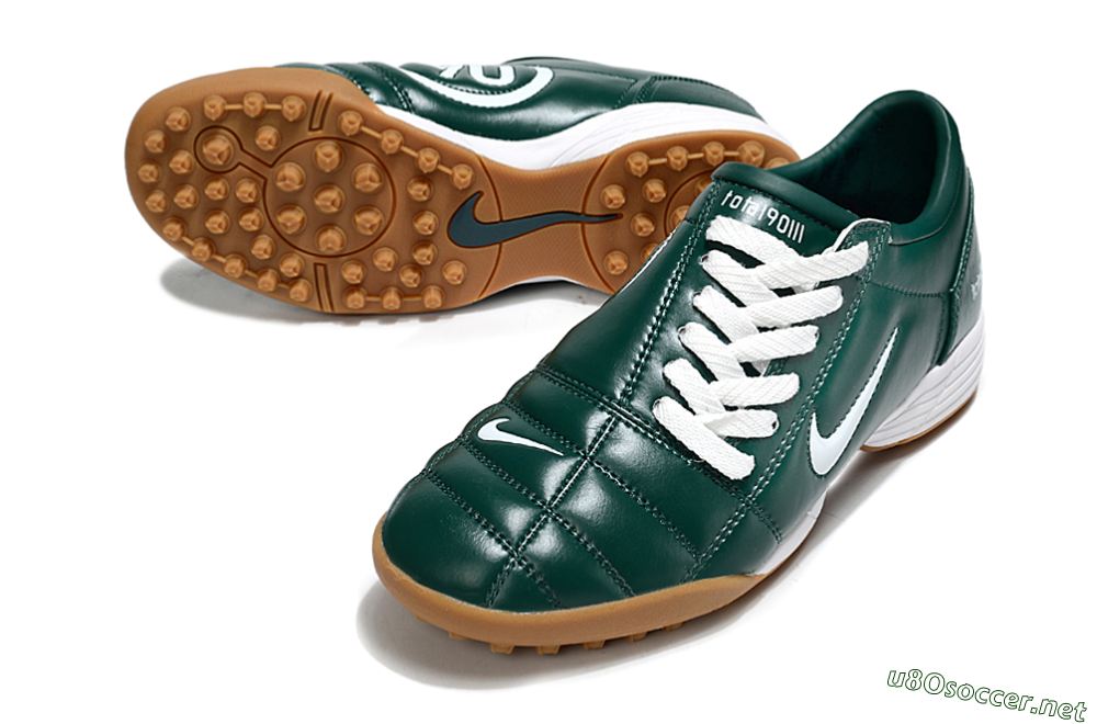 Unisex Nike Total 90 III TF Football Shoes - Green/White/Brown 3