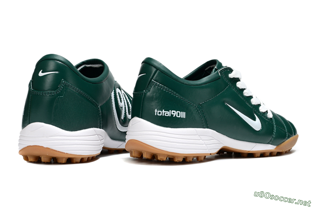Unisex Nike Total 90 III TF Football Shoes - Green/White/Brown 6