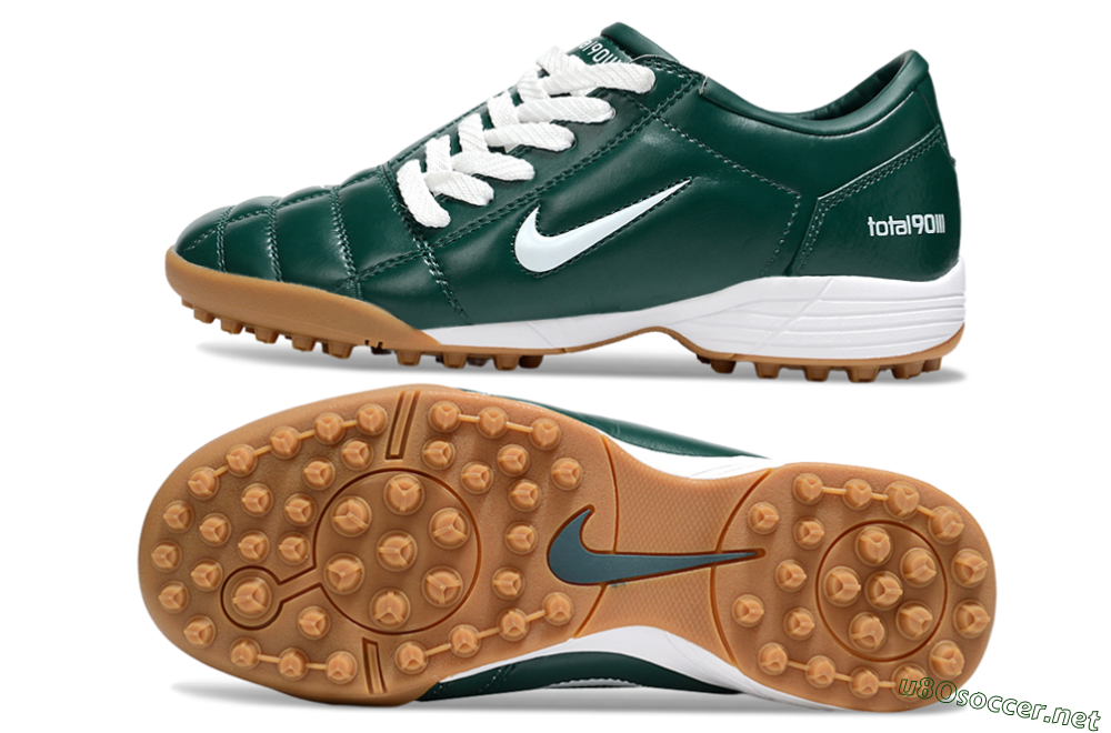 Unisex Nike Total 90 III TF Football Shoes - Green/White/Brown 1