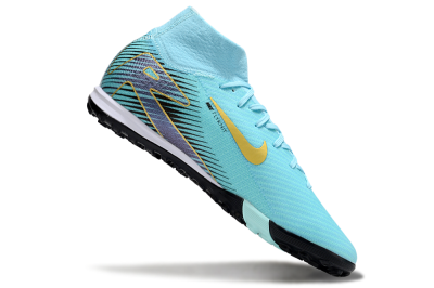 Unisex Nike Air Zoom Mercurial Superfly 10 Elite TF Football Shoes - Jade/Gold/Black