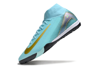 Unisex Nike Air Zoom Mercurial Superfly 10 Elite TF Football Shoes - Jade/Gold/Black