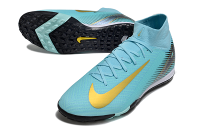Unisex Nike Air Zoom Mercurial Superfly 10 Elite TF Football Shoes - Jade/Gold/Black
