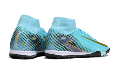 Unisex Nike Air Zoom Mercurial Superfly 10 Elite TF Football Shoes - Jade/Gold/Black