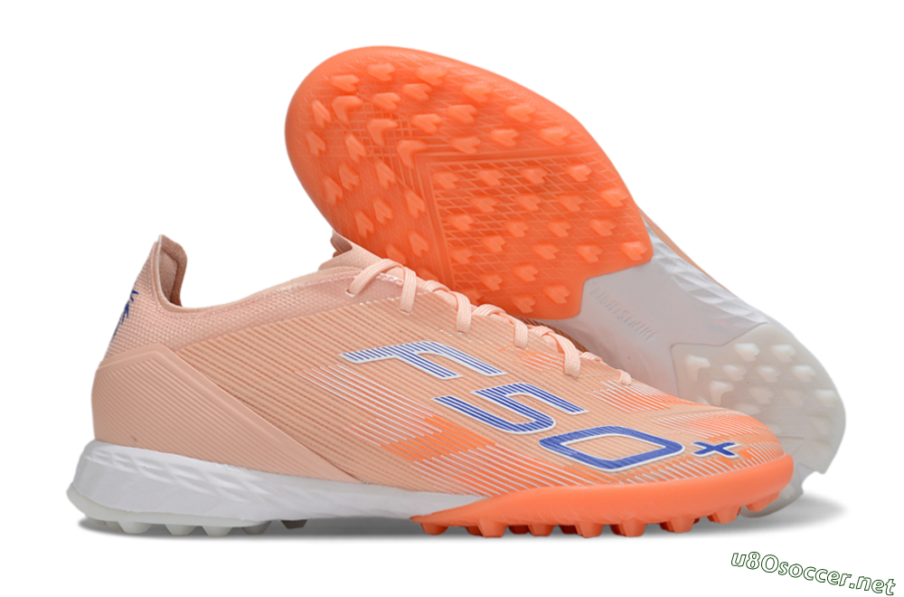 Men's Adidas F50+ Pro TF Football Shoes - Pink/Red/Blue 2
