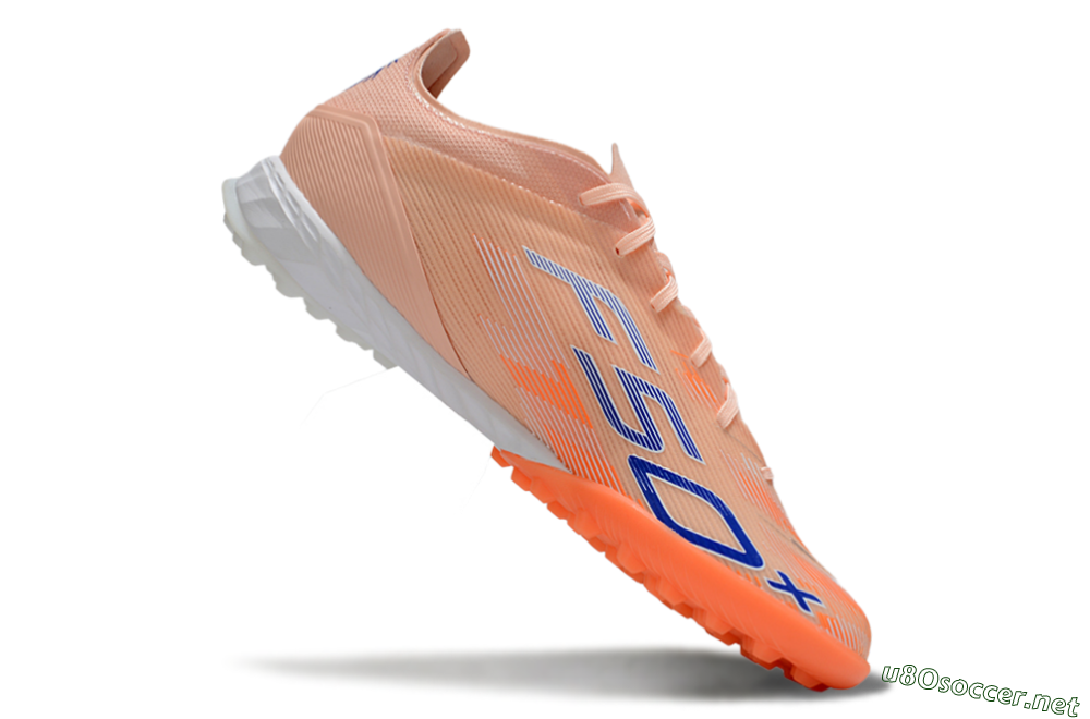 Men's Adidas F50+ Pro TF Football Shoes - Pink/Red/Blue 4