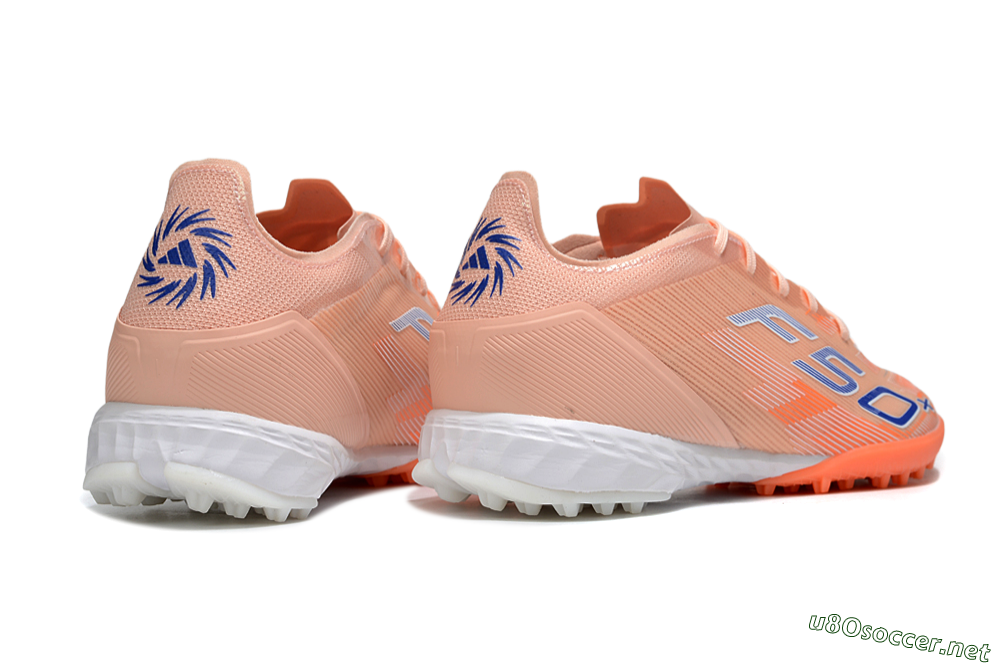 Men's Adidas F50+ Pro TF Football Shoes - Pink/Red/Blue 6