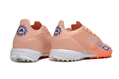Men's Adidas F50+ Pro TF Football Shoes - Pink/Red/Blue