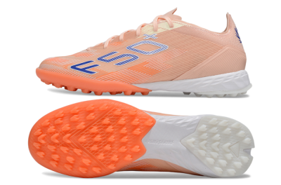 Men's Adidas F50+ Pro TF Football Shoes - Pink/Red/Blue