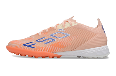 Men's Adidas F50+ Pro TF Football Shoes - Pink/Red/Blue