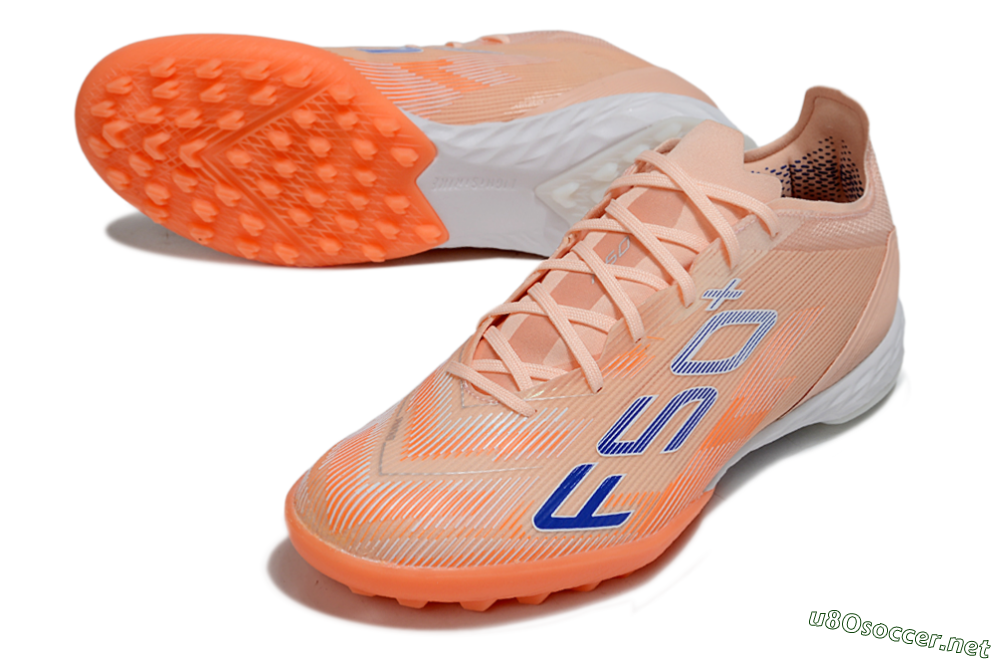 Men's Adidas F50+ Pro TF Football Shoes - Pink/Red/Blue 3