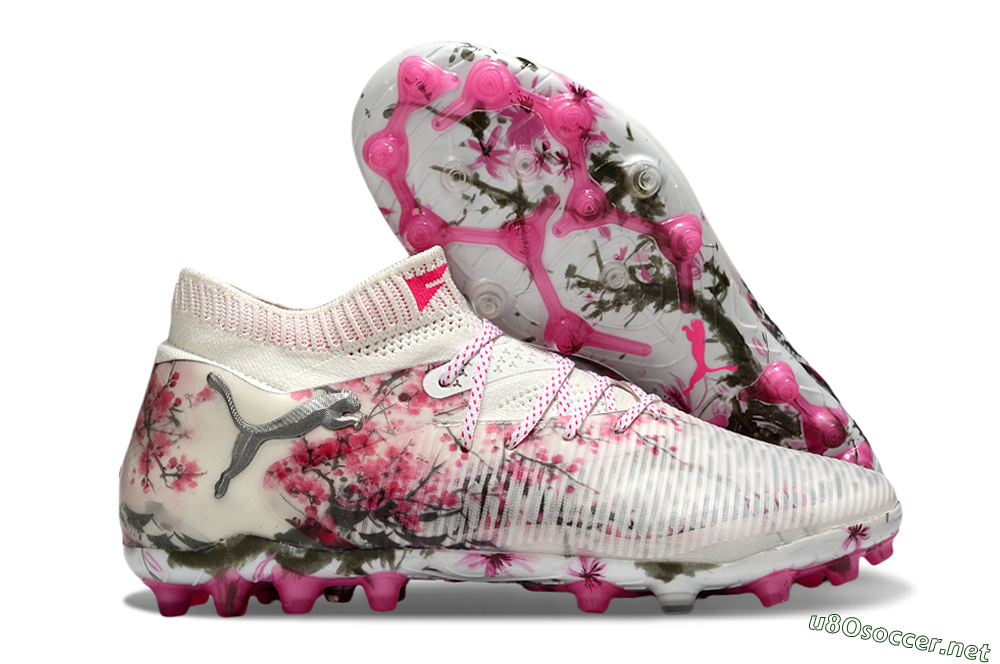 Men's Puma Future 8 Ultimate MG Football Boots - White/Black/Red 2