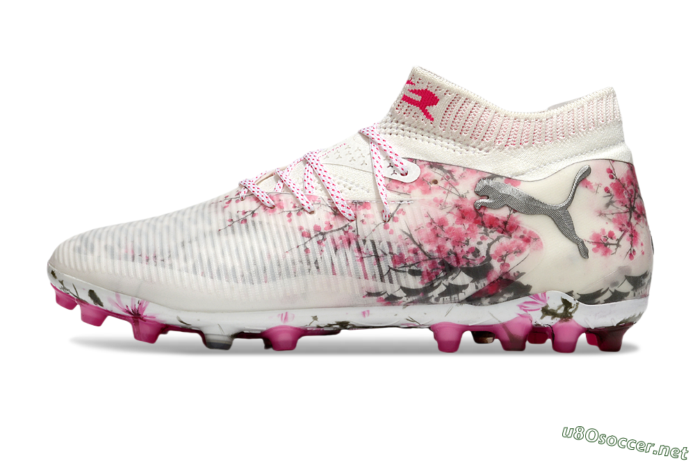 Men's Puma Future 8 Ultimate MG Football Boots - White/Black/Red 0