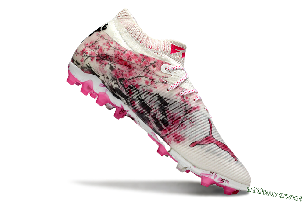 Men's Puma Future 8 Ultimate MG Football Boots - White/Black/Red 4