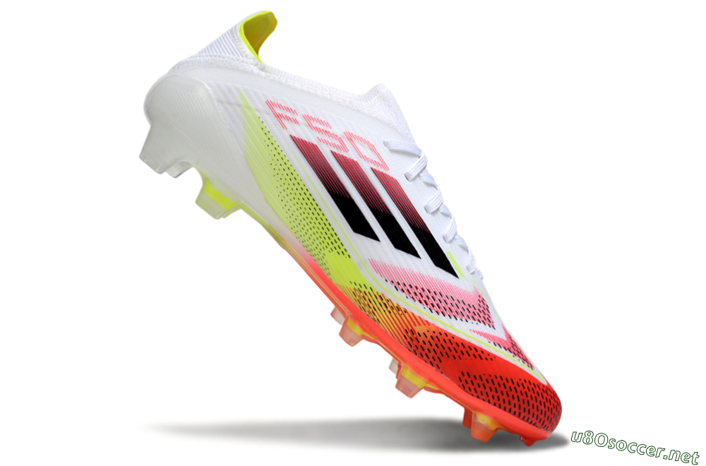 Unisex Adidas F50 Elite FG Football Boots - White/Red/Yellow 5