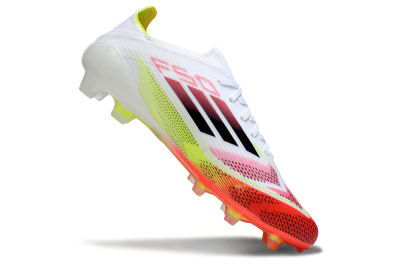 Unisex Adidas F50 Elite FG Football Boots - White/Red/Yellow