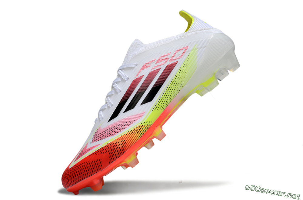 Unisex Adidas F50 Elite FG Football Boots - White/Red/Yellow 6