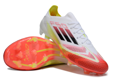 Unisex Adidas F50 Elite FG Football Boots - White/Red/Yellow