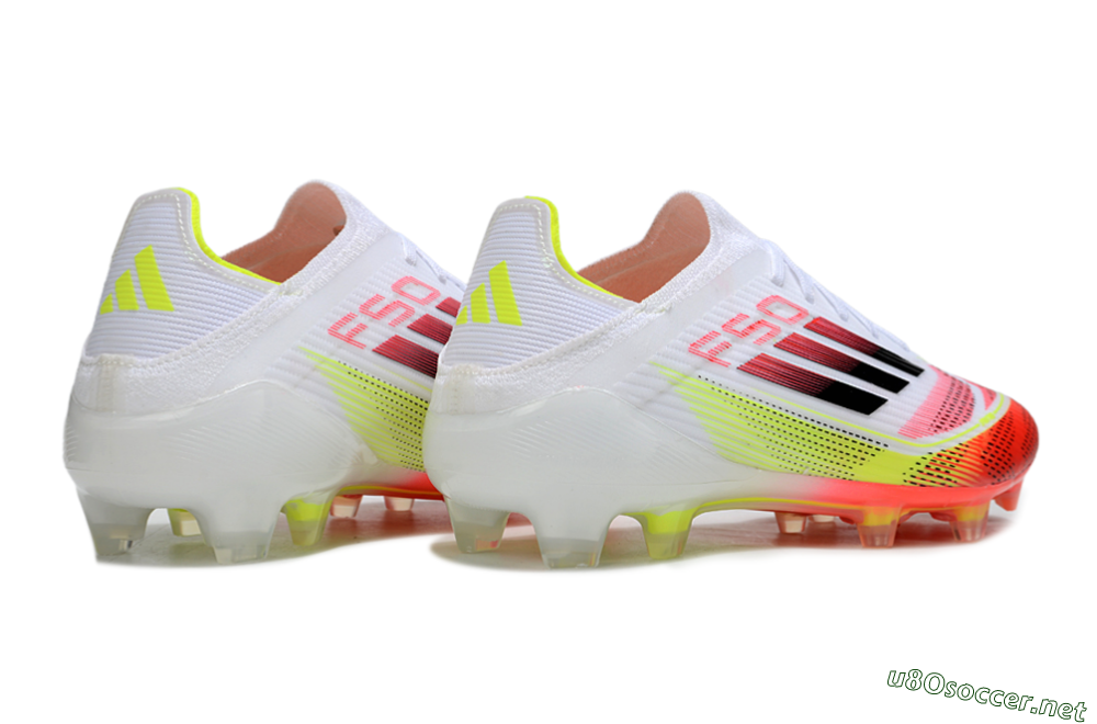 Unisex Adidas F50 Elite FG Football Boots - White/Red/Yellow 7