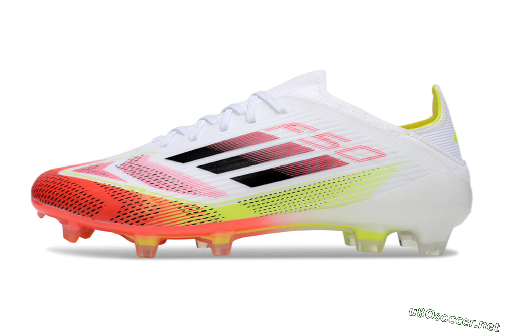 Unisex Adidas F50 Elite FG Football Boots - White/Red/Yellow 0