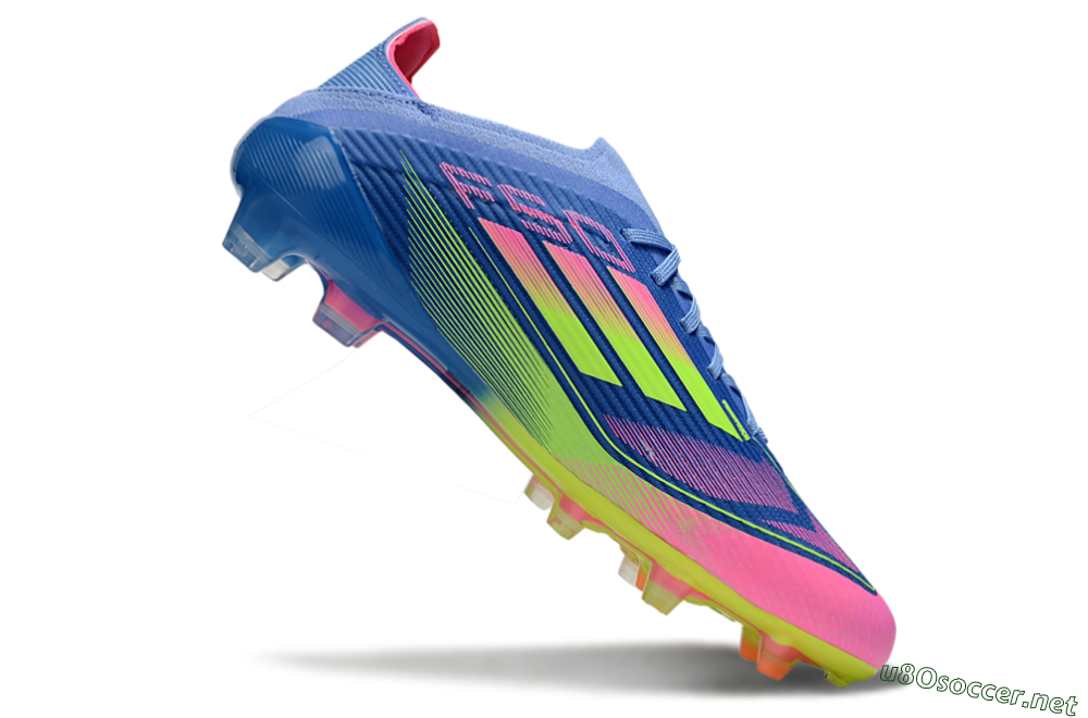 Unisex Adidas F50 Elite FG Football Boots - Blue/Yellow/Pink 5