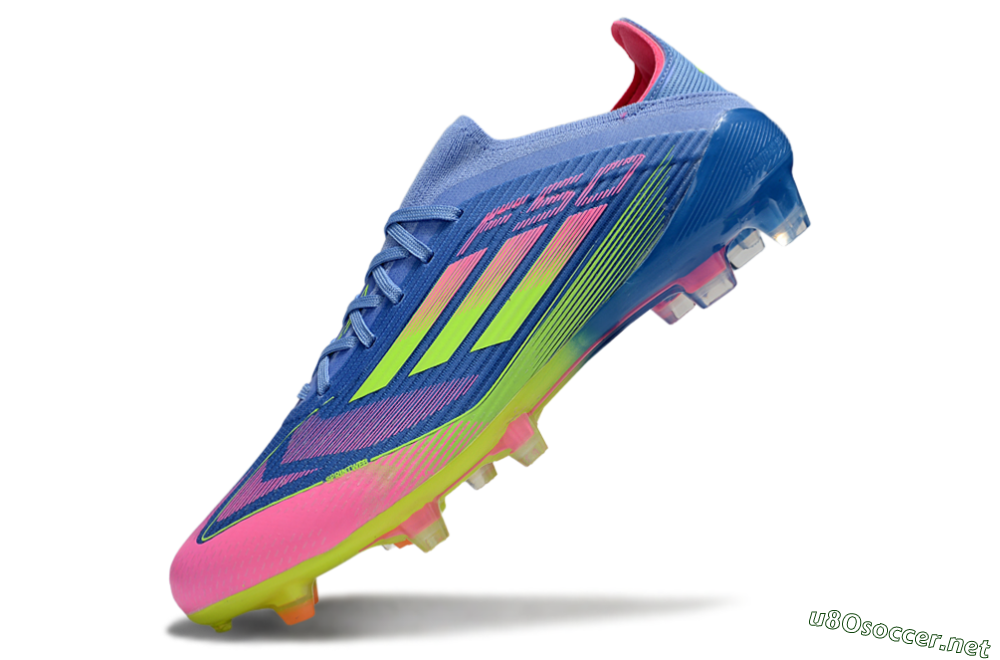 Unisex Adidas F50 Elite FG Football Boots - Blue/Yellow/Pink 6