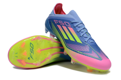 Unisex Adidas F50 Elite FG Football Boots - Blue/Yellow/Pink