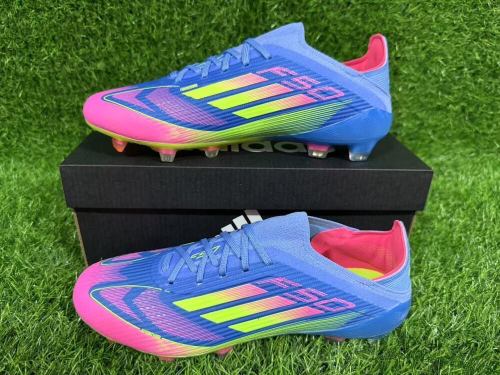 Unisex Adidas F50 Elite FG Football Boots - Blue/Yellow/Pink