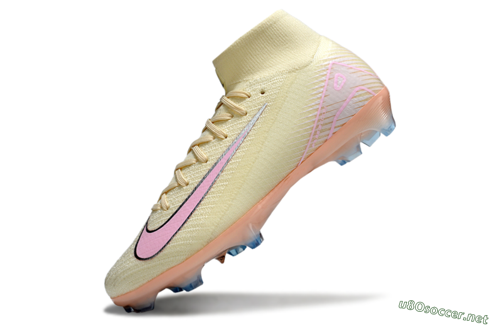 Unisex Nike Air Zoom Mercurial Superfly 10 Elite FG Football Boots - Yellow/Pink/Silver 6