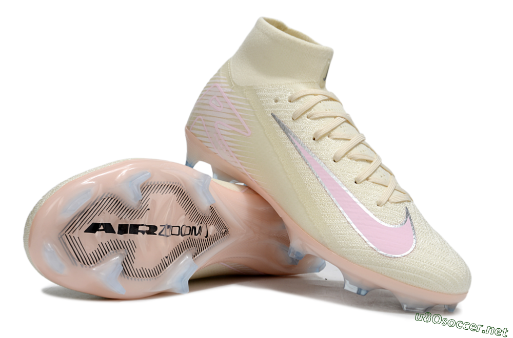 Unisex Nike Air Zoom Mercurial Superfly 10 Elite FG Football Boots - Yellow/Pink/Silver 4