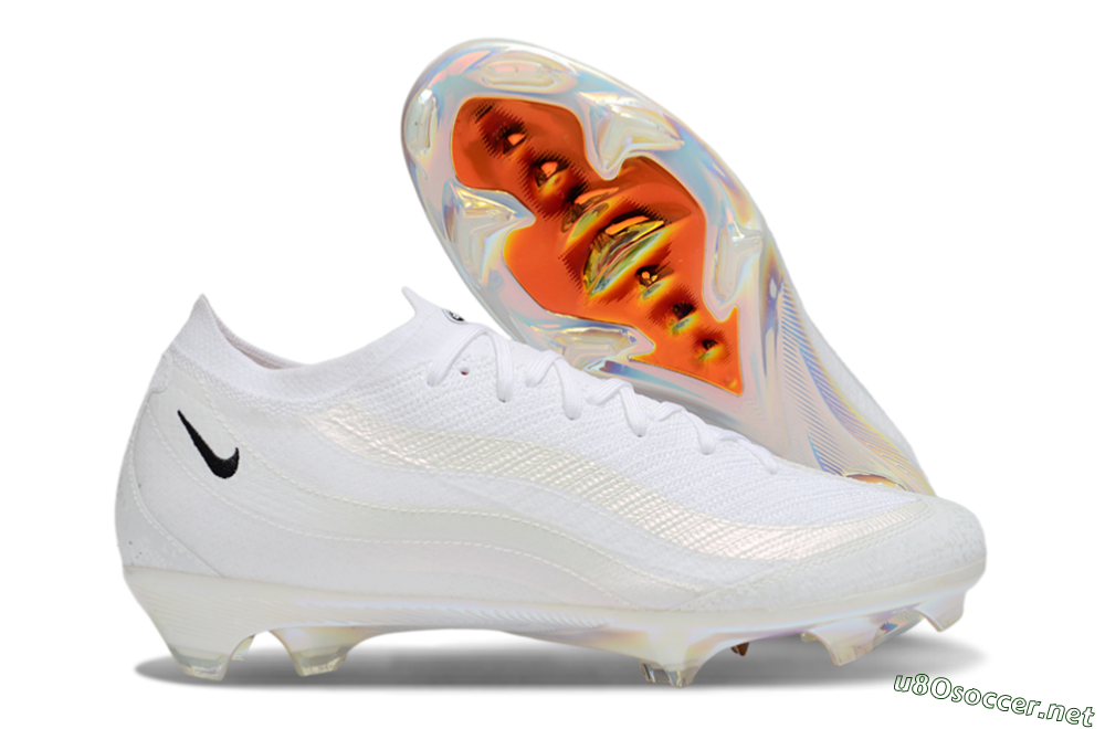 Unisex Nike Air Zoom Mercurial Vapor 16 Elite FG Football Boots - White/Black/Gold 2