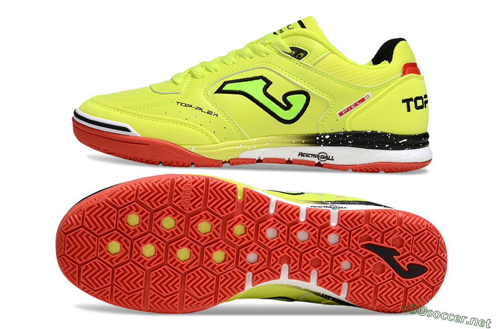Men's Joma Top Flex IC Football Shoes - Yellow/Red/Black 1