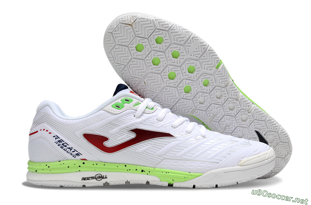 Men's Joma Top Flex IC Football Shoes - White/Red/Yellow 2