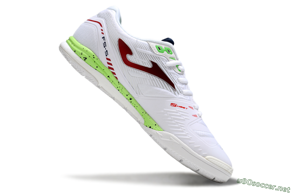 Men's Joma Top Flex IC Football Shoes - White/Red/Yellow 4