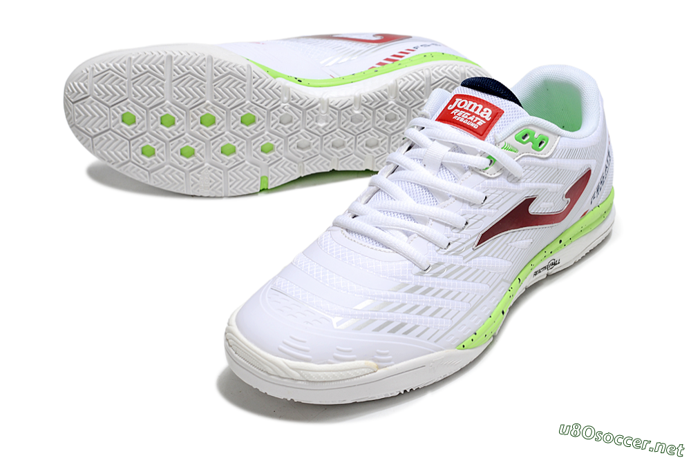 Men's Joma Top Flex IC Football Shoes - White/Red/Yellow 3
