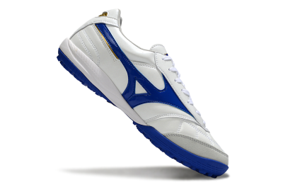Men's Mizuno Morelia Neo TF Football Shoes - White/Blue/Grey