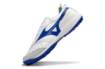 Men's Mizuno Morelia Neo TF Football Shoes - White/Blue/Grey