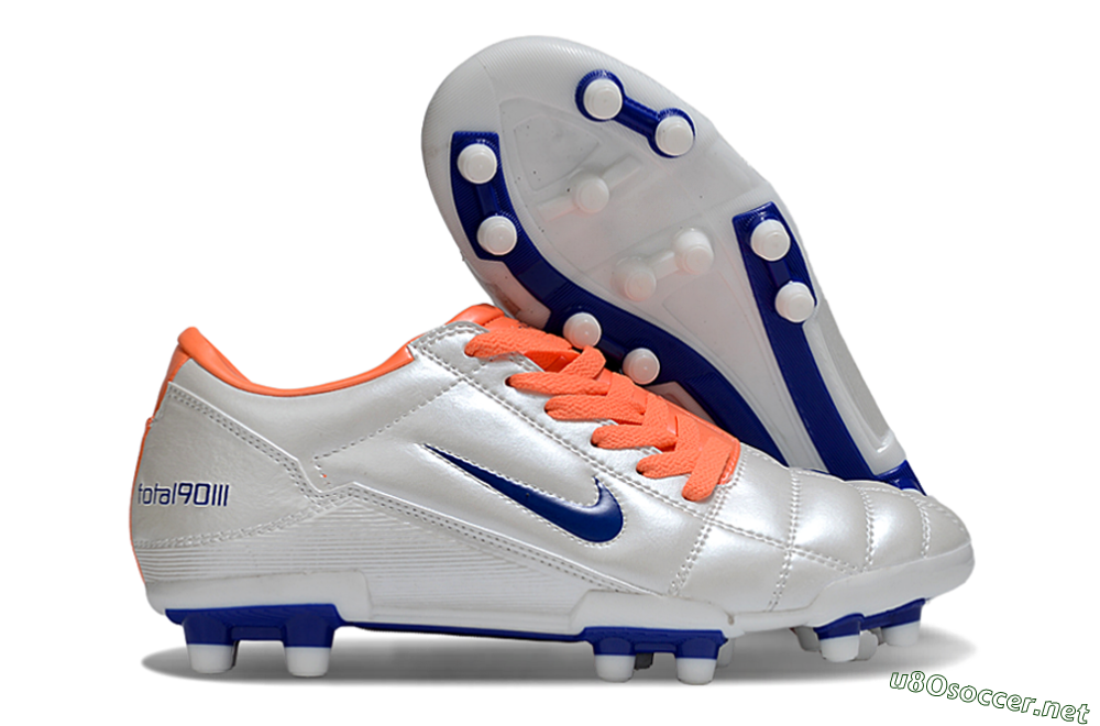 Men's Nike Total 90 III FG Football Boots - White/Blue/Red 2