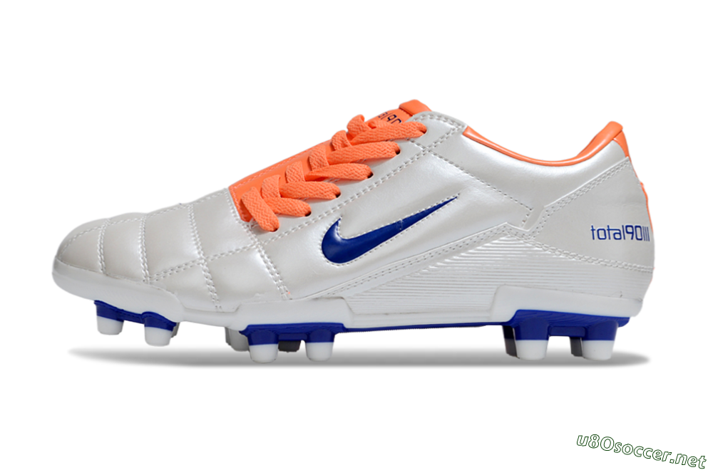 Men's Nike Total 90 III FG Football Boots - White/Blue/Red 0