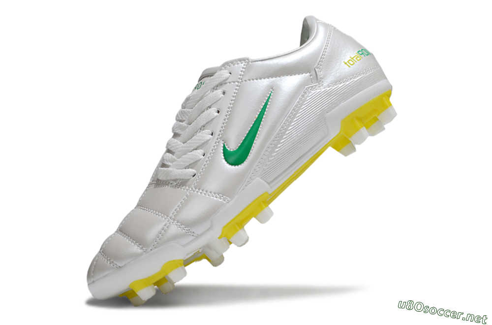Men's Nike Total 90 III FG Football Boots - White/Green/Yellow 5