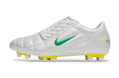 Men's Nike Total 90 III FG Football Boots - White/Green/Yellow