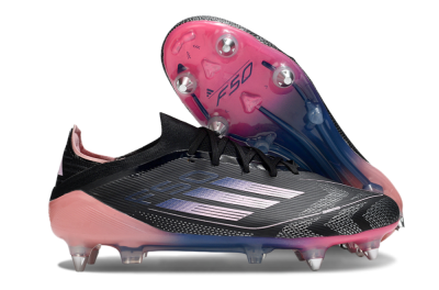Men's Adidas F50 Elite SG Football Boots - Black/Blue/Pink