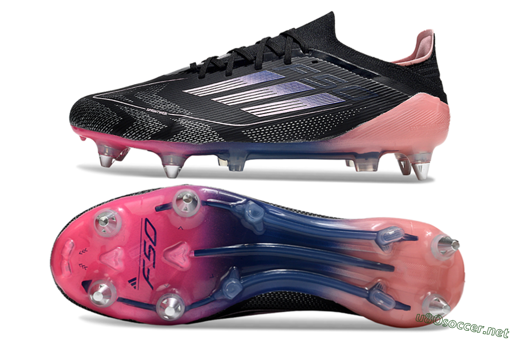 Men's Adidas F50 Elite SG Football Boots - Black/Blue/Pink 1