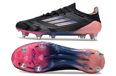 Men's Adidas F50 Elite SG Football Boots - Black/Blue/Pink