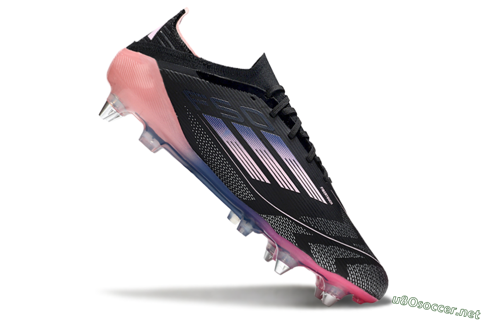 Men's Adidas F50 Elite SG Football Boots - Black/Blue/Pink 4