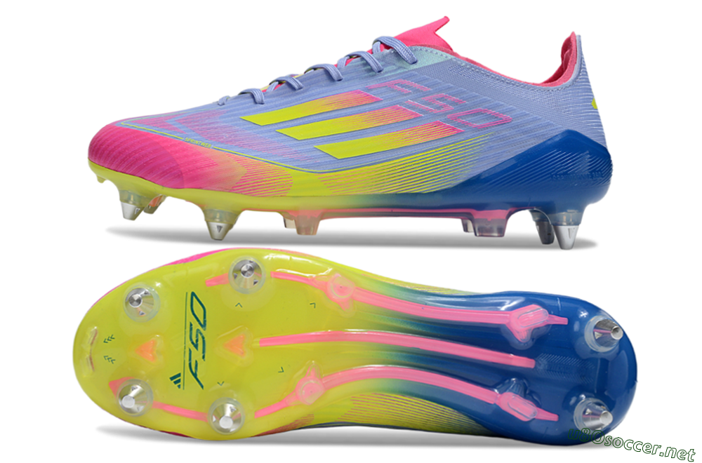 Men's Adidas F50 Elite SG Football Boots - Blue/Yellow/Pink 1