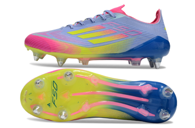 Men's Adidas F50 Elite SG Football Boots - Blue/Yellow/Pink