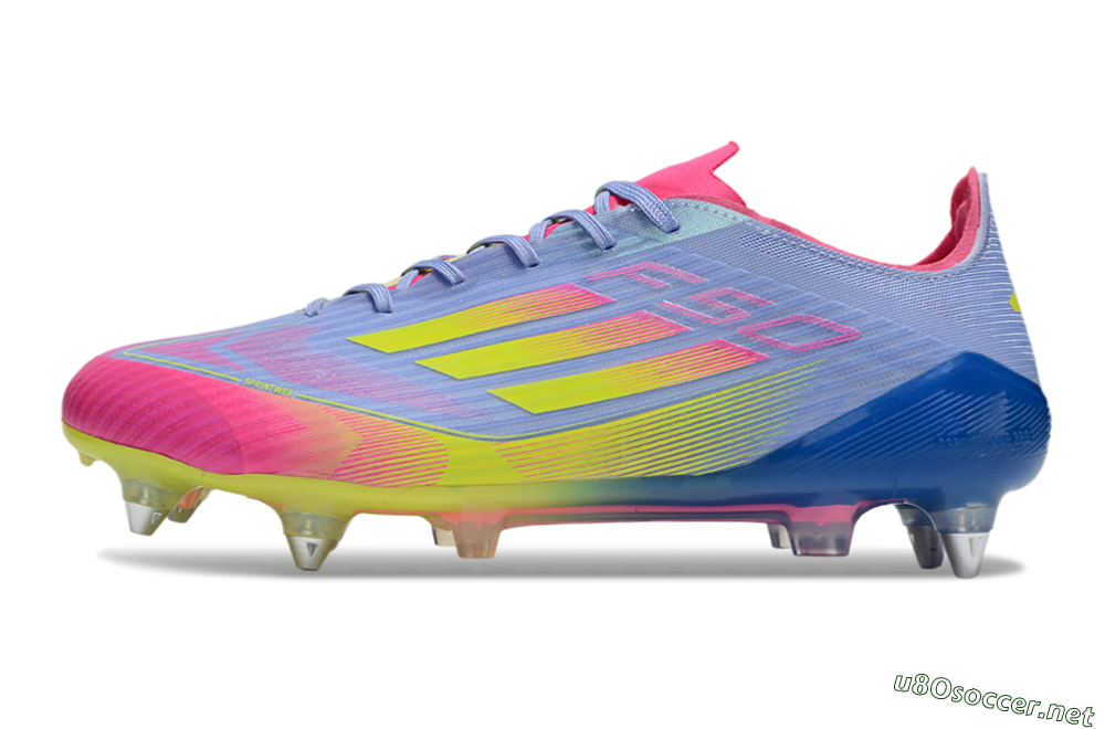 Men's Adidas F50 Elite SG Football Boots - Blue/Yellow/Pink 0