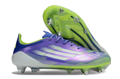 Men's Adidas F50 Elite SG Football Boots - Purple/Yellow/White