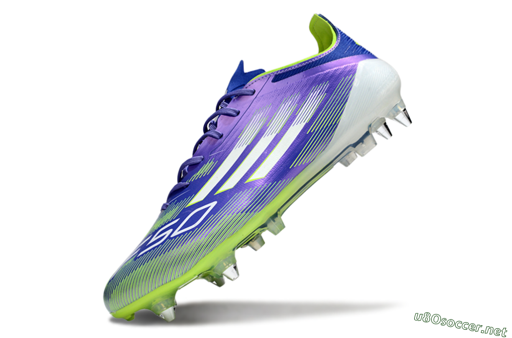 Men's Adidas F50 Elite SG Football Boots - Purple/Yellow/White 5